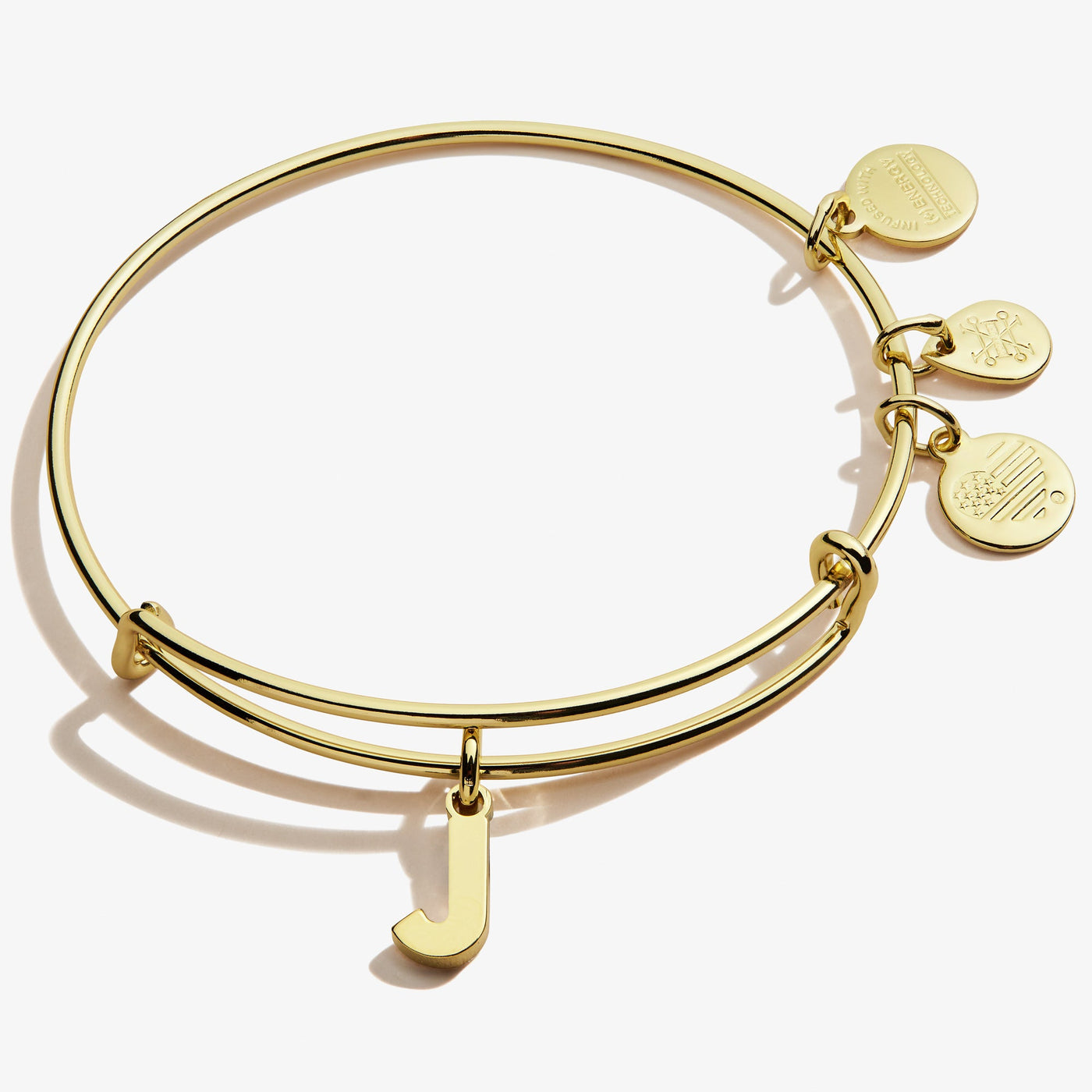 Initial J Charm Bangle