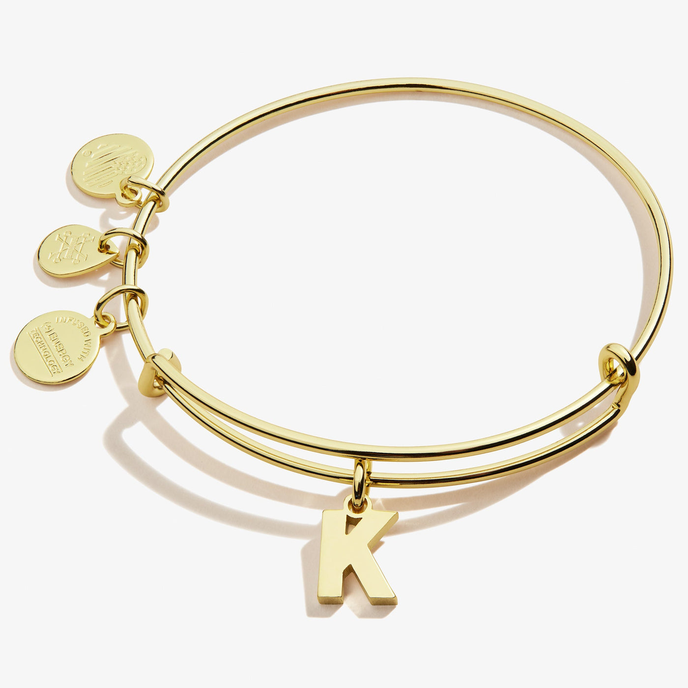 Initial K Charm Bangle