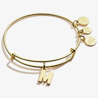 Initial M Charm Bangle