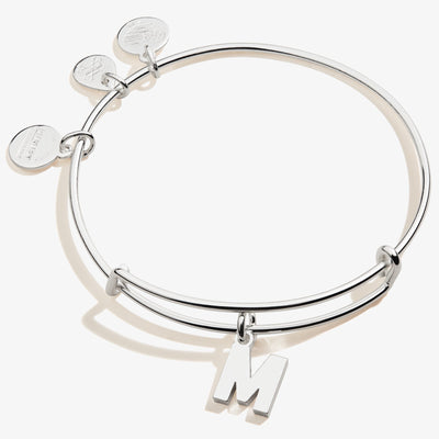 Initial M Charm Bangle