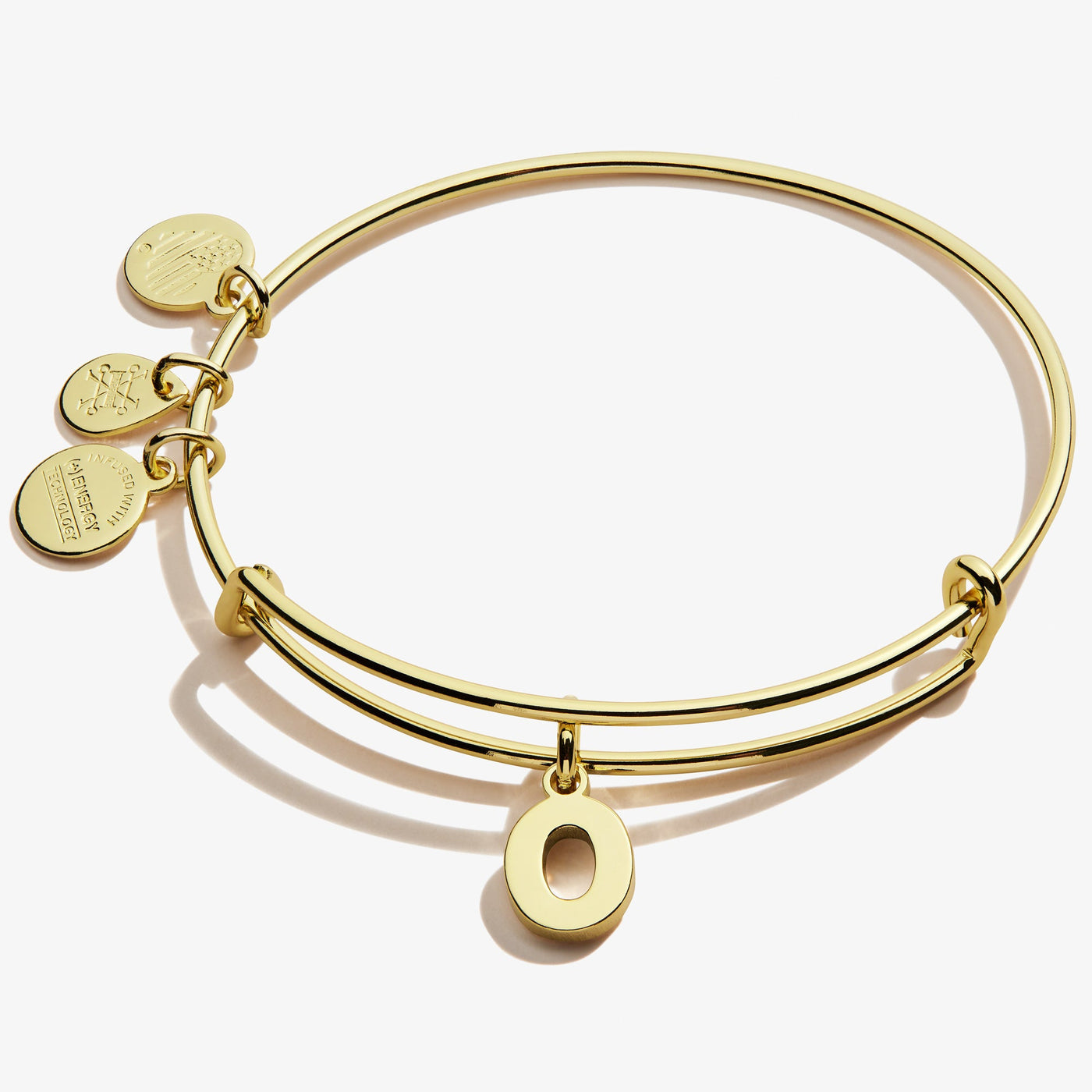 Initial O Charm Bangle