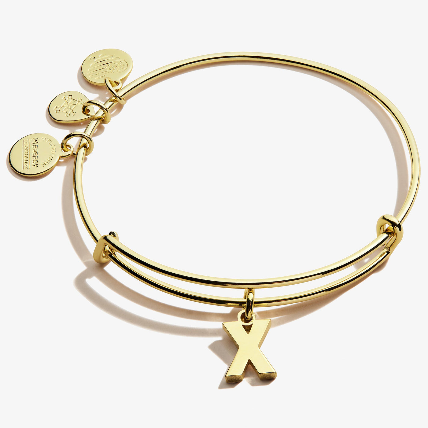 Initial X Charm Bangle