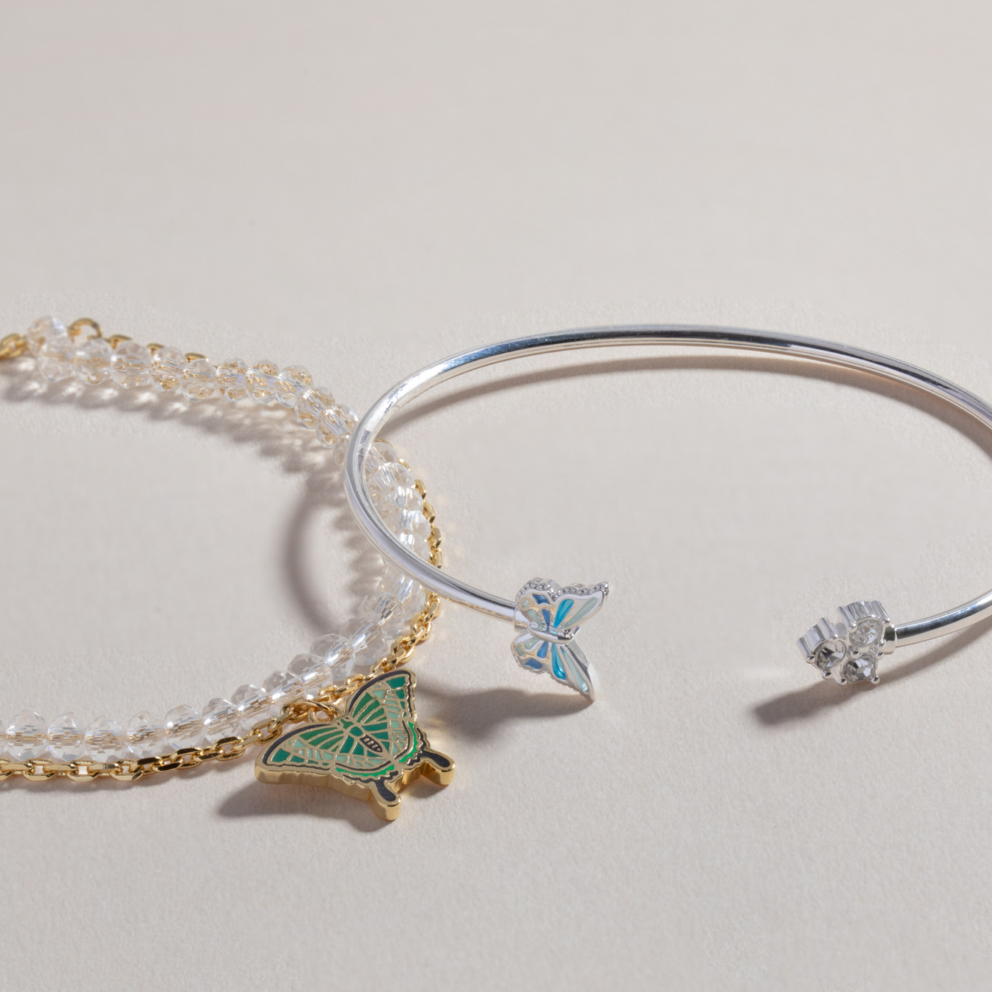 Butterfly Bracelet Duo Set