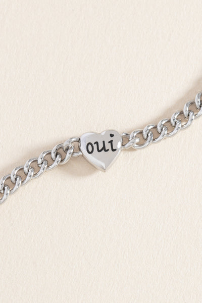 Oui & Non Reversible Heart Inline Bracelet