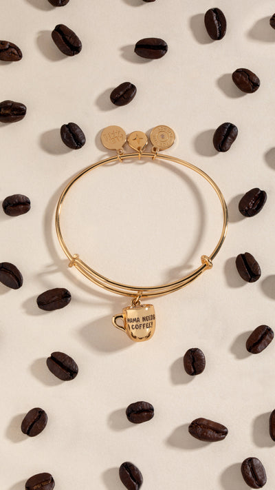 'Mama Needs Coffee' Charm Bangle