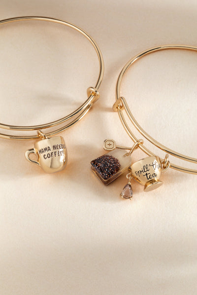 'Spill the Tea' Cup & Tea Bag Charm Bangle