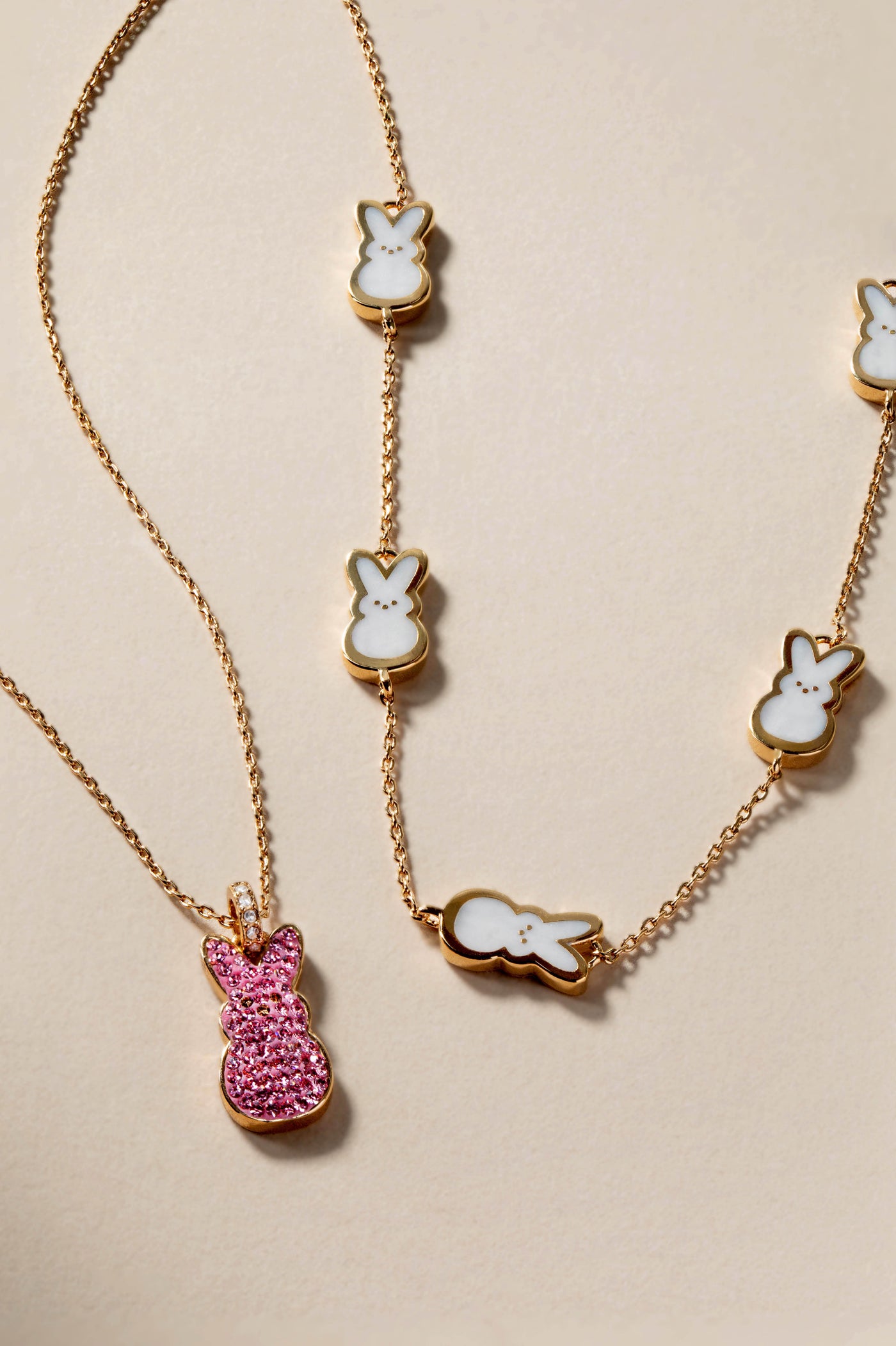 PEEPS® Pearlized Bunny Charm Necklace