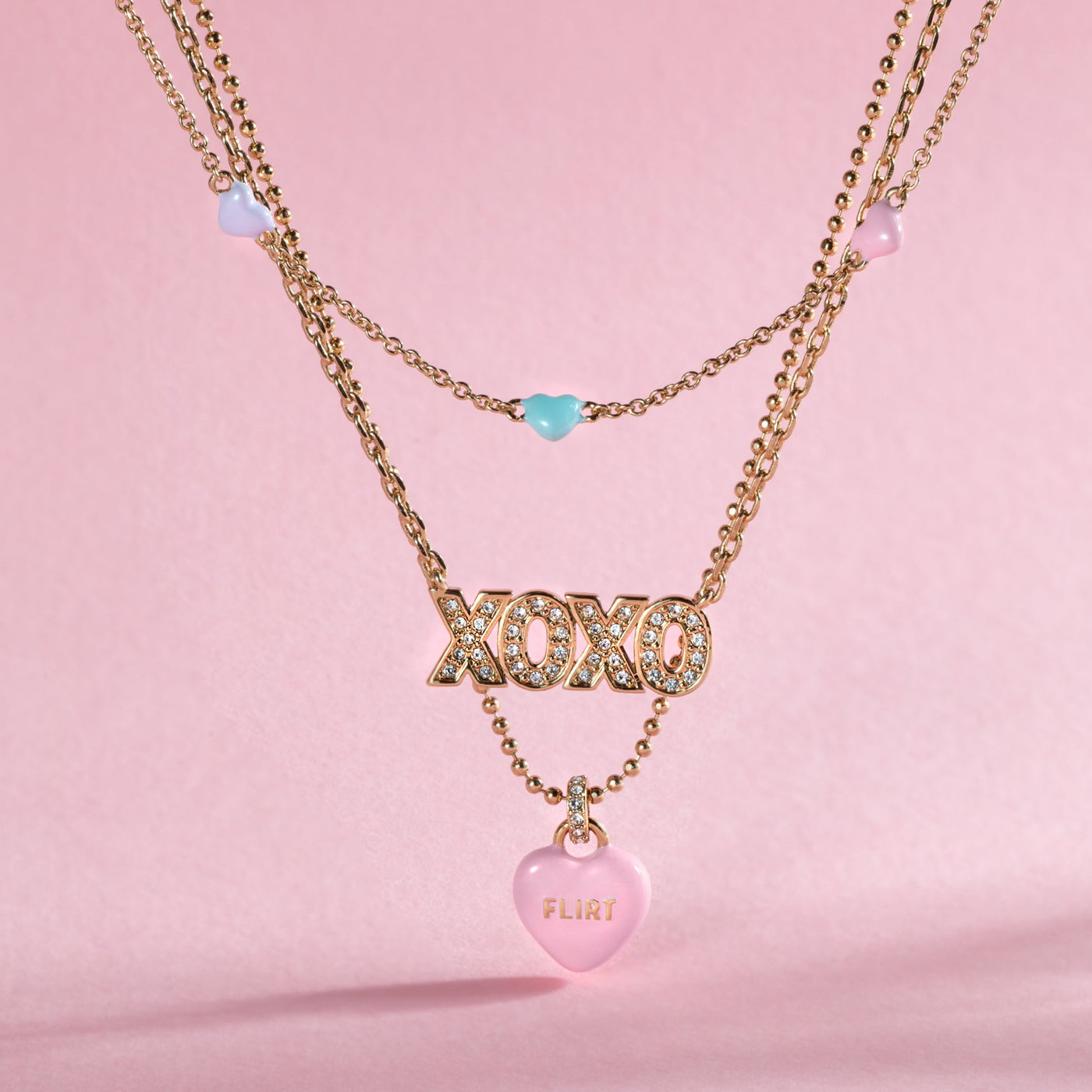 Sweethearts® Triple-Strand Charm Necklace