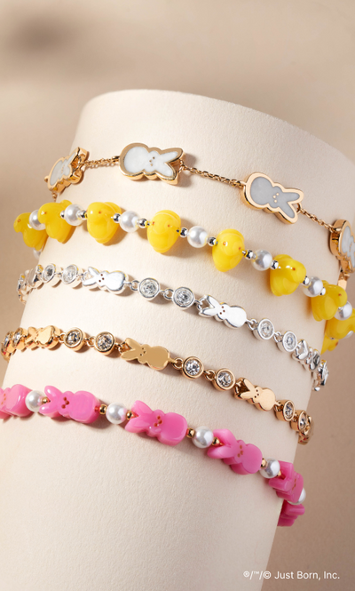 PEEPS® Pearlized Bunny Charm Bracelet