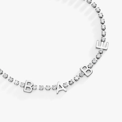 "Babe" Crystal Tennis Bracelet