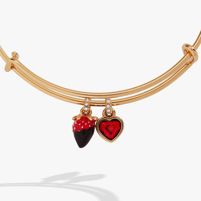 Chocolate-Covered Strawberry Duo Charm Bangle