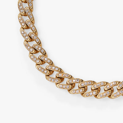 Crystal Pave Curb Chain Bracelet