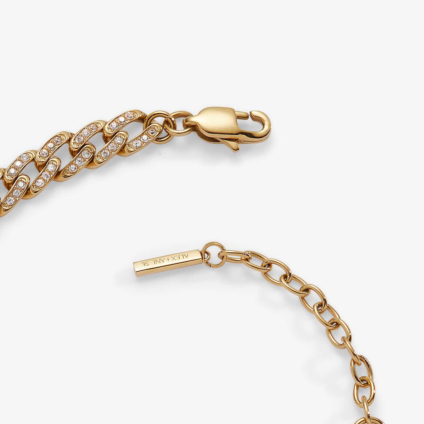 Crystal Pave Curb Chain Bracelet