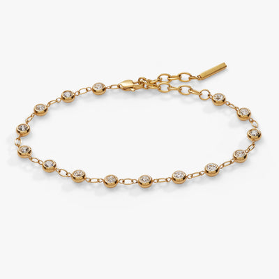 Crystal Pebble Chain Bracelet