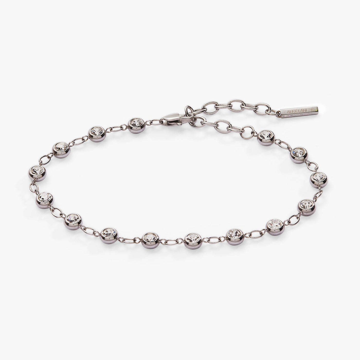 Crystal Pebble Chain Bracelet