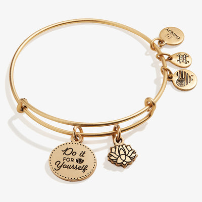 'Do it for Yourself' Lotus Duo Charm Bangle