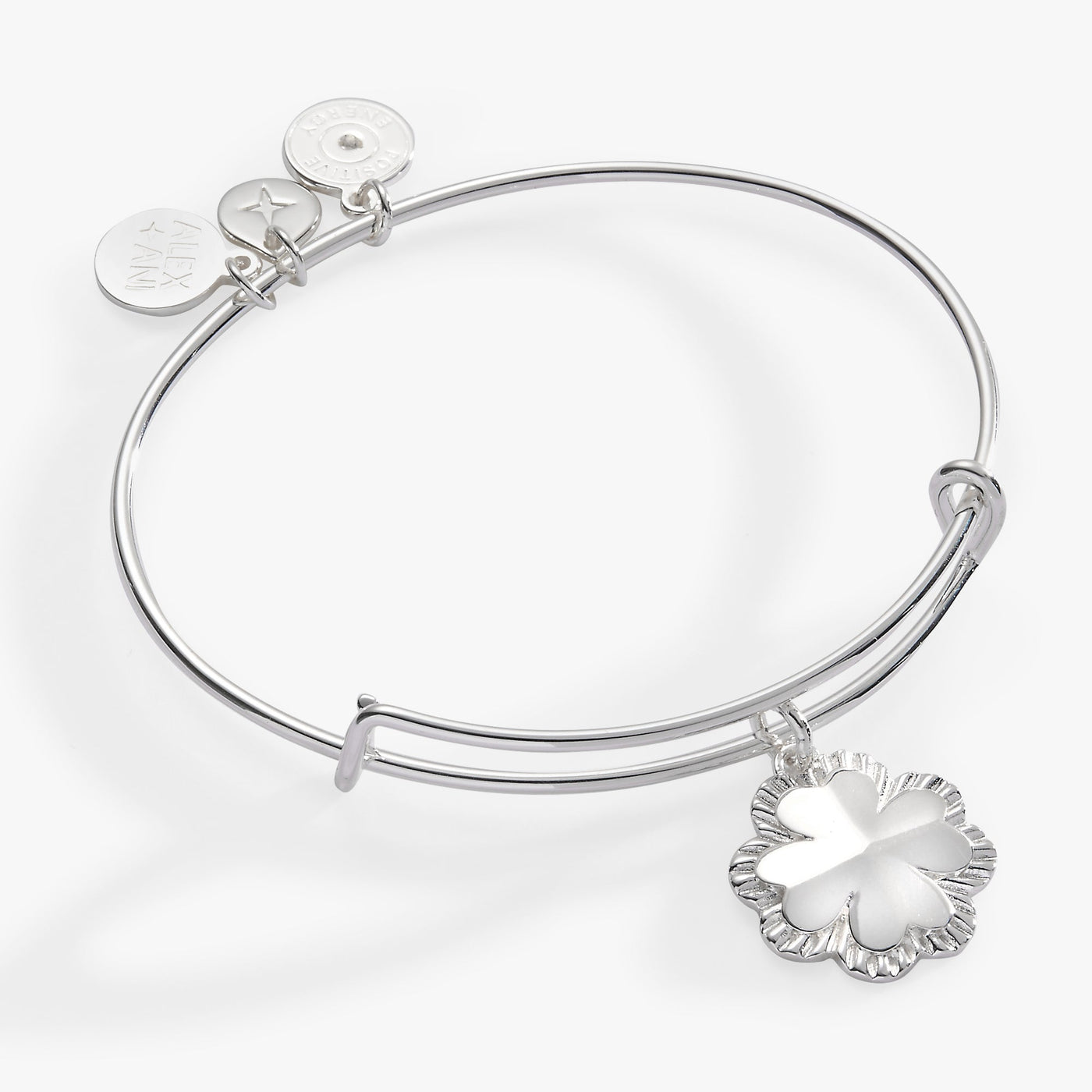 Four-Leaf Clover Charm Bangle