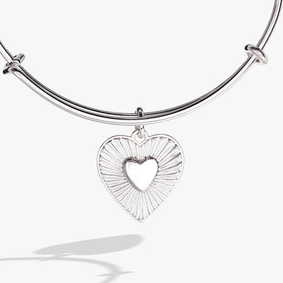 Heartburst Charm Bangle