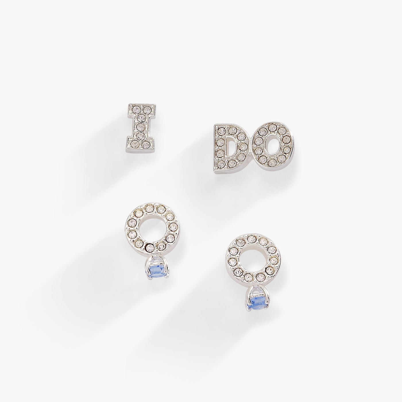 Bridal “I Do” Duo Stud Earring Set