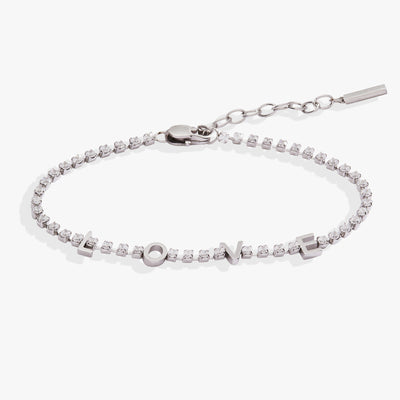 “Love” Crystal Tennis Bracelet