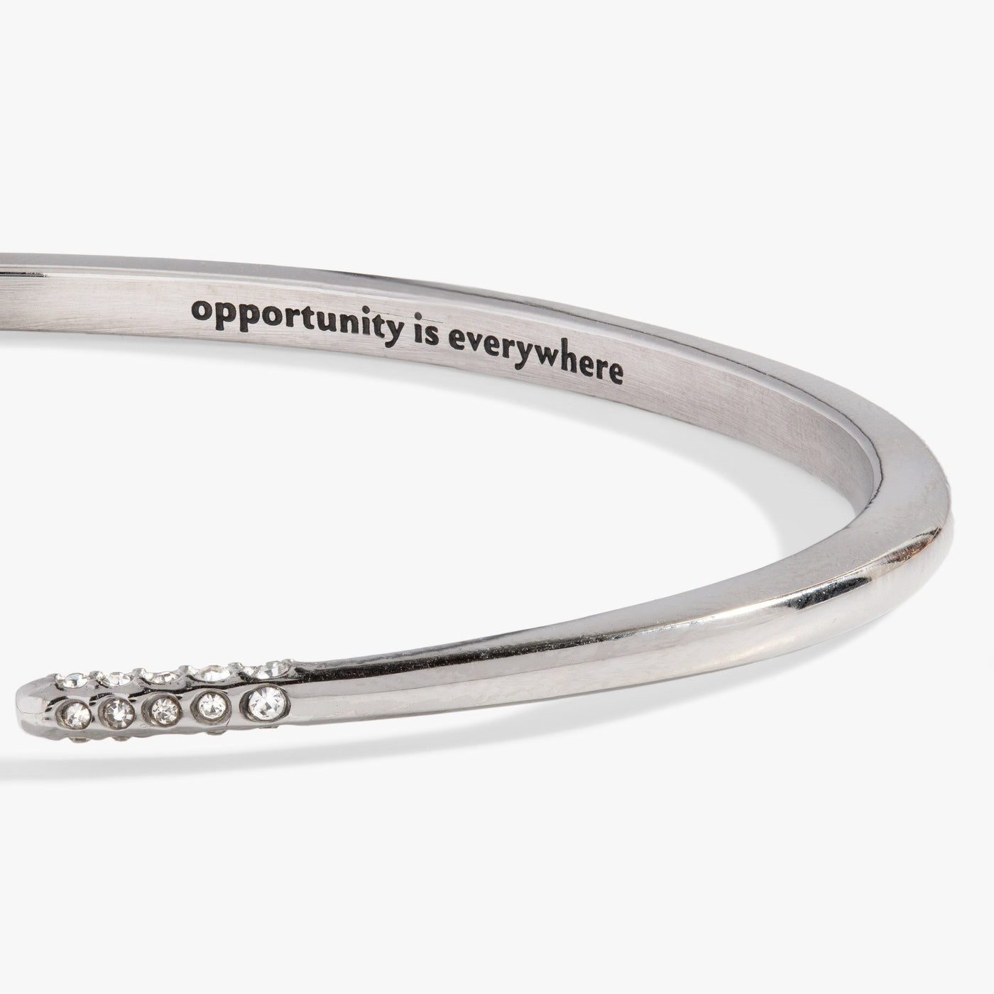 "Opportunity Is Everywhere” Open Tusk Cuff Bracelet