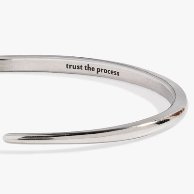 “Trust the Process” Open Tusk Cuff Bracelet