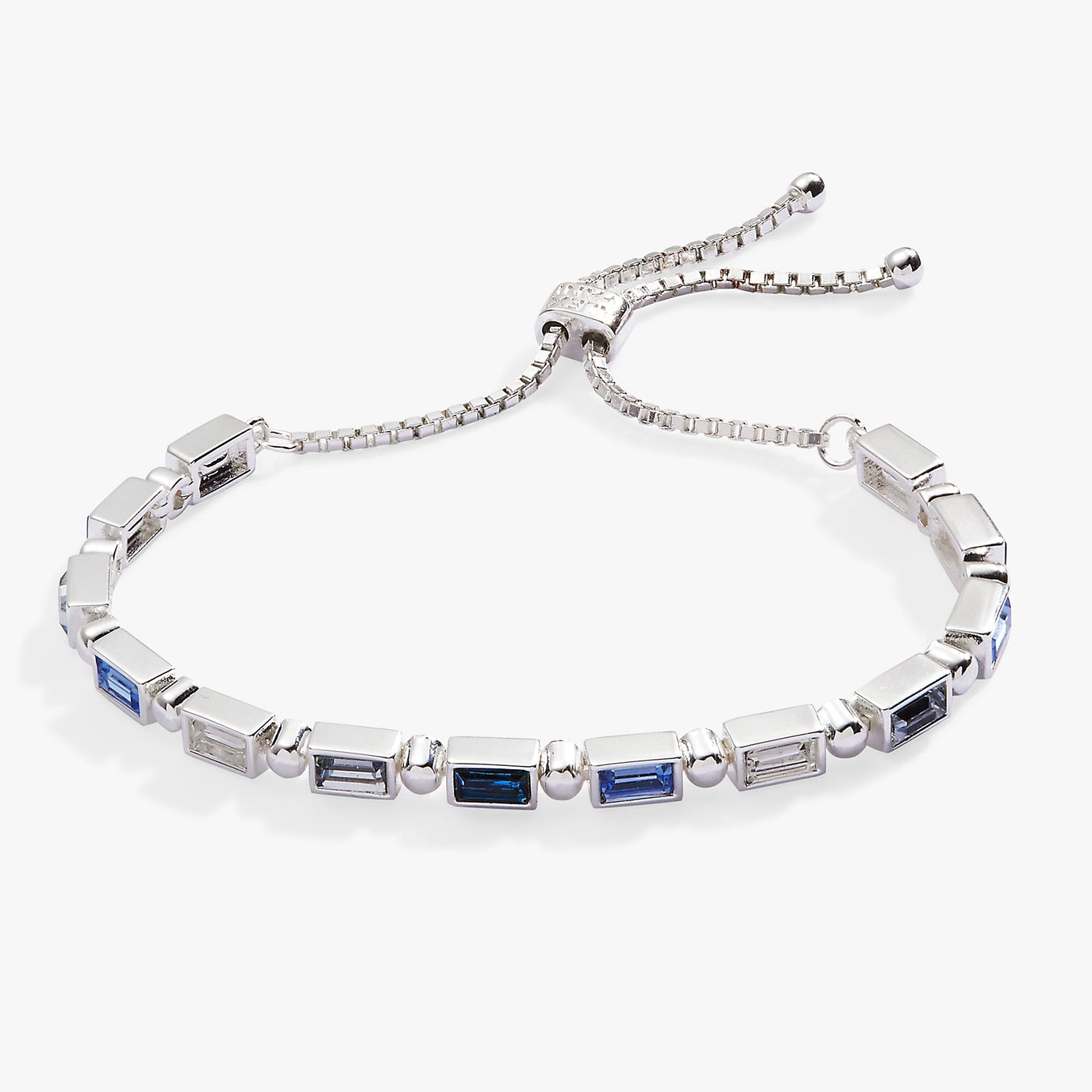 Sapphire Ombre Crystal Bolo Bracelet