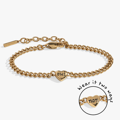 Oui & Non Reversible Heart Inline Bracelet