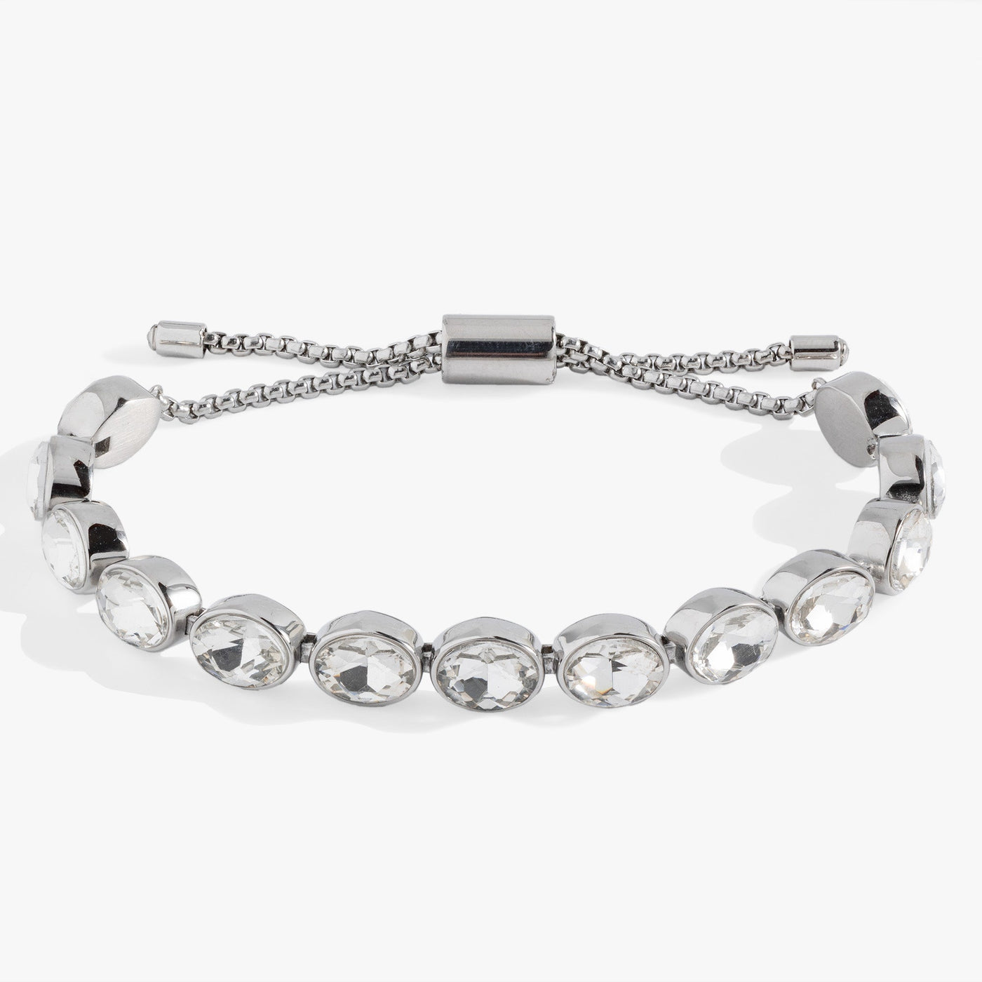 Oval Crystal Tennis Bracelet