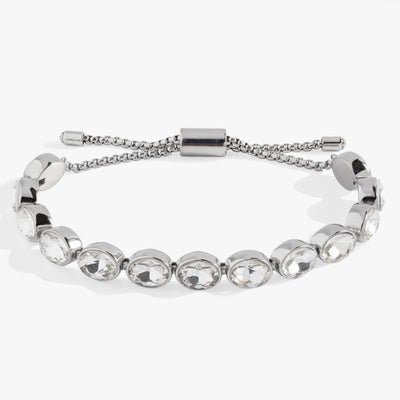 Oval Crystal Tennis Bracelet