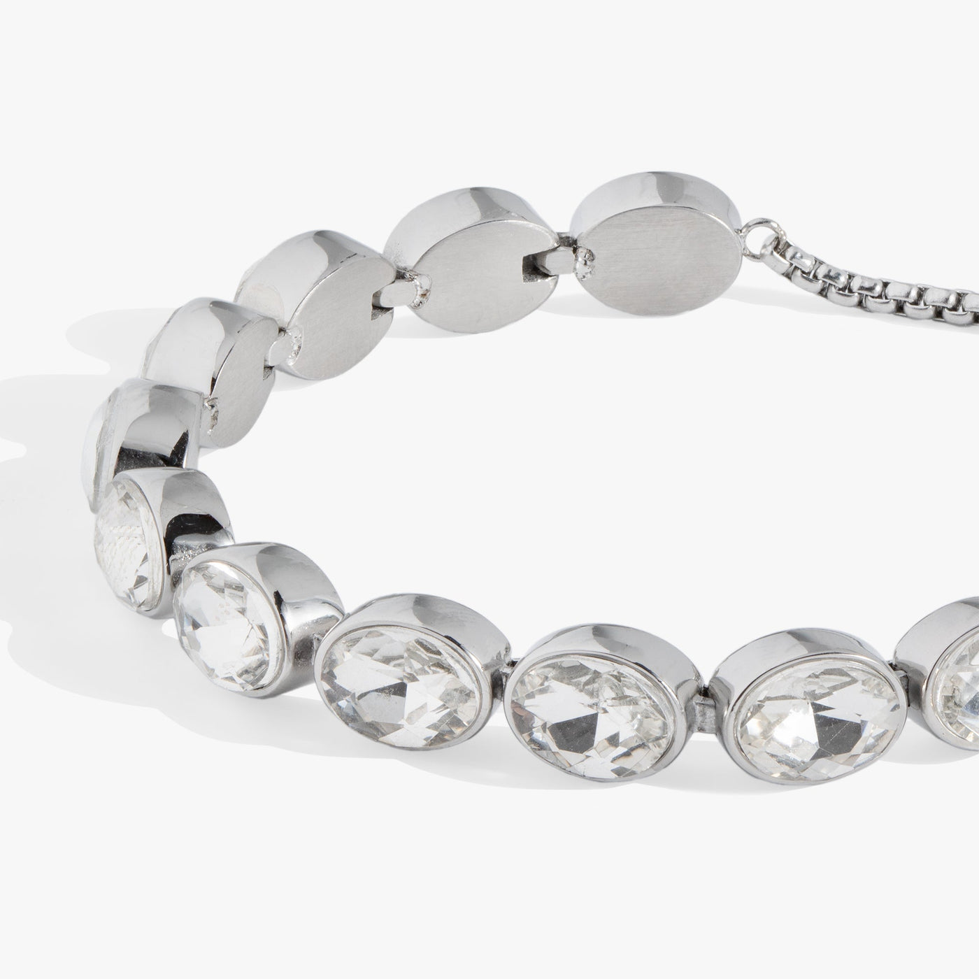 Oval Crystal Tennis Bracelet