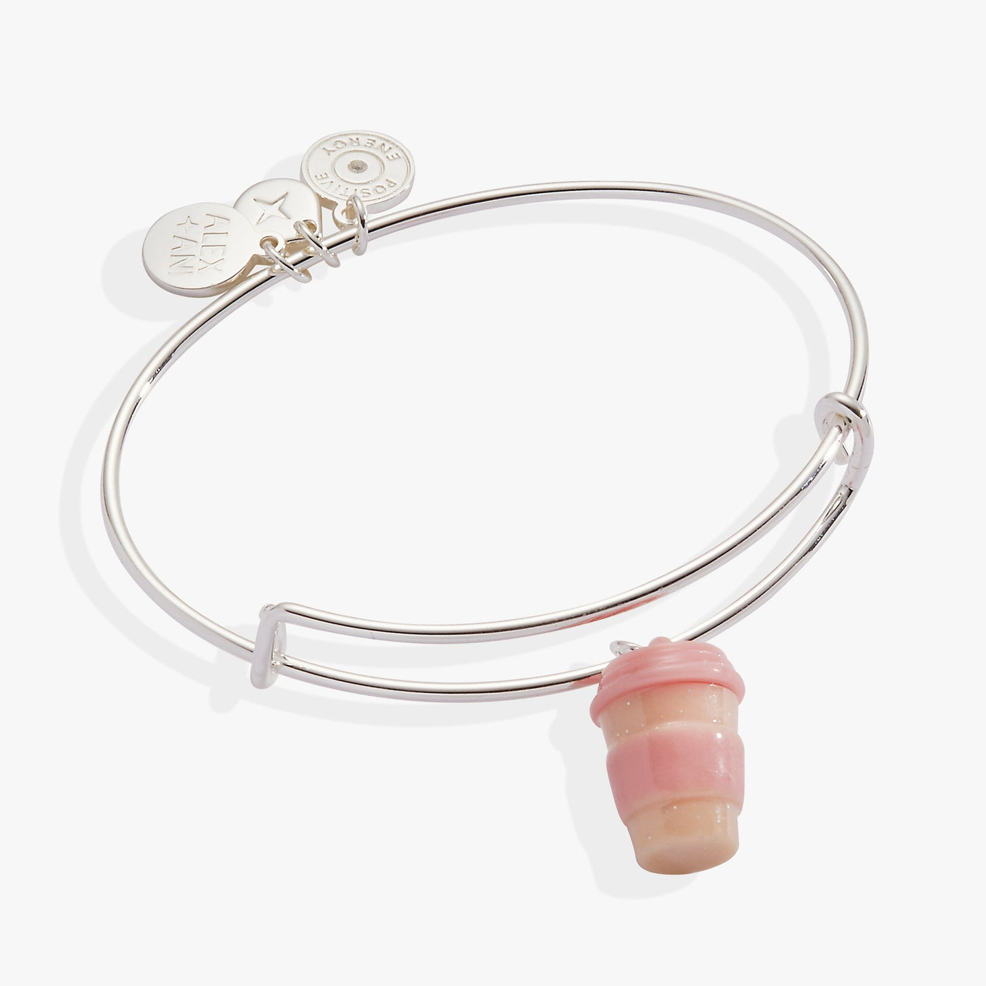 Pink Coffee To-Go Cup Resin Charm Bangle