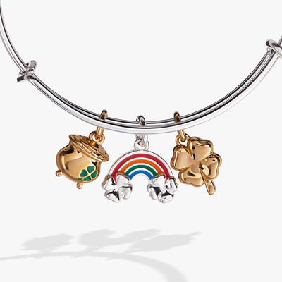 St. Patrick’s Day End of the Rainbow Multi-Charm Bangle