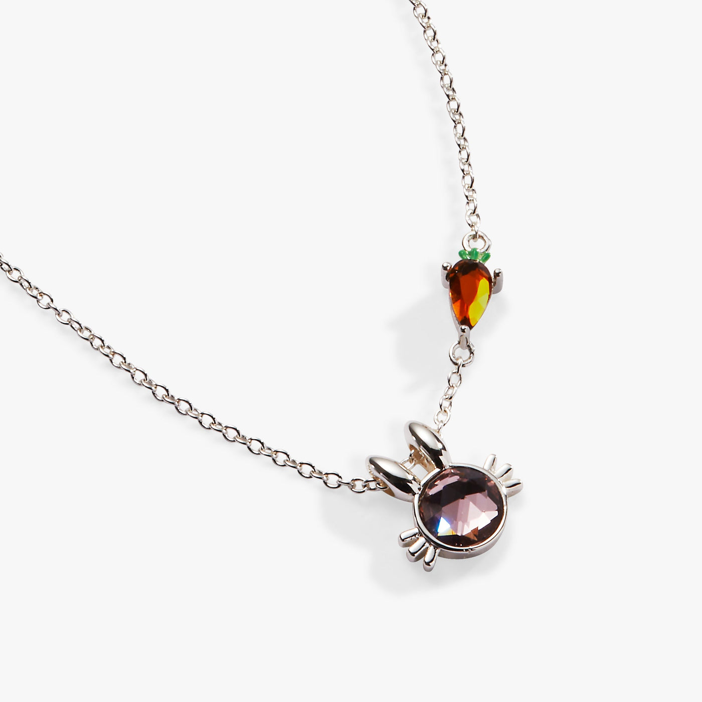 Crystal Bunny Pendant Necklace