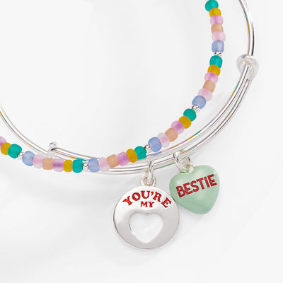 Sweethearts® “Bestie” Set of 2 Bangles