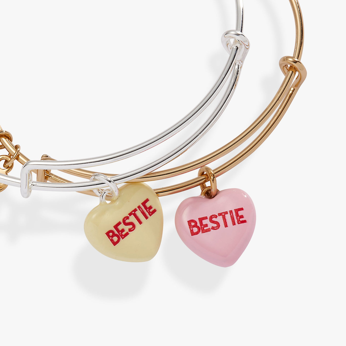 Sweethearts® “Bestie” Set of 2 Charm Bangles