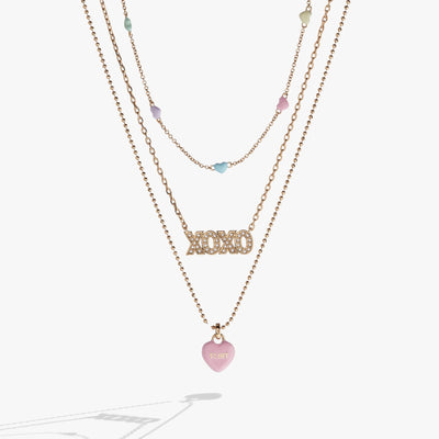 Sweethearts® Triple-Strand Charm Necklace